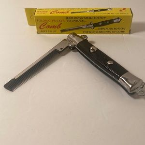 Retro novelty switchblade comb.  Hairdresser or rockabilly hair